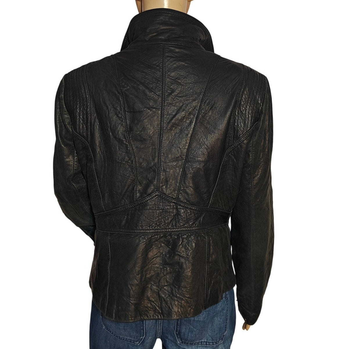 Black Leather Moto Jacket