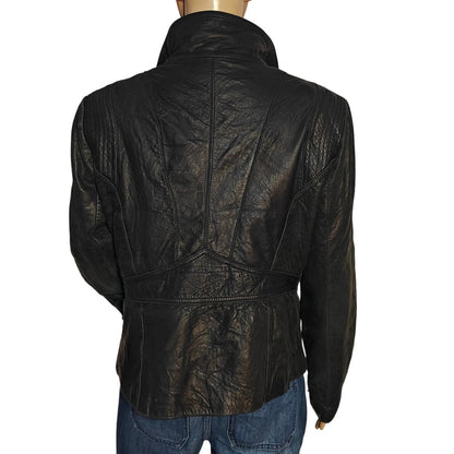 Black Leather Moto Jacket