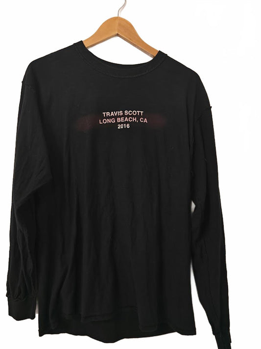 Black Travis Scott Long Sleeve Tour T-Shirt 2016