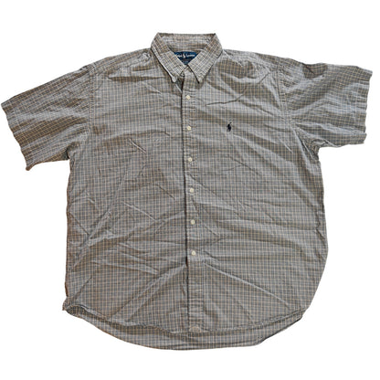 Plaid Short Sleeve Button Down Shirt