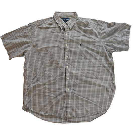 Plaid Short Sleeve Button Down Shirt