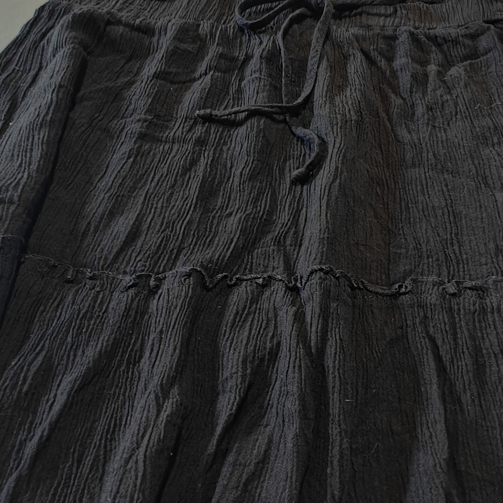Black Tiered Mini Skirt
