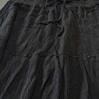 Black Tiered Mini Skirt
