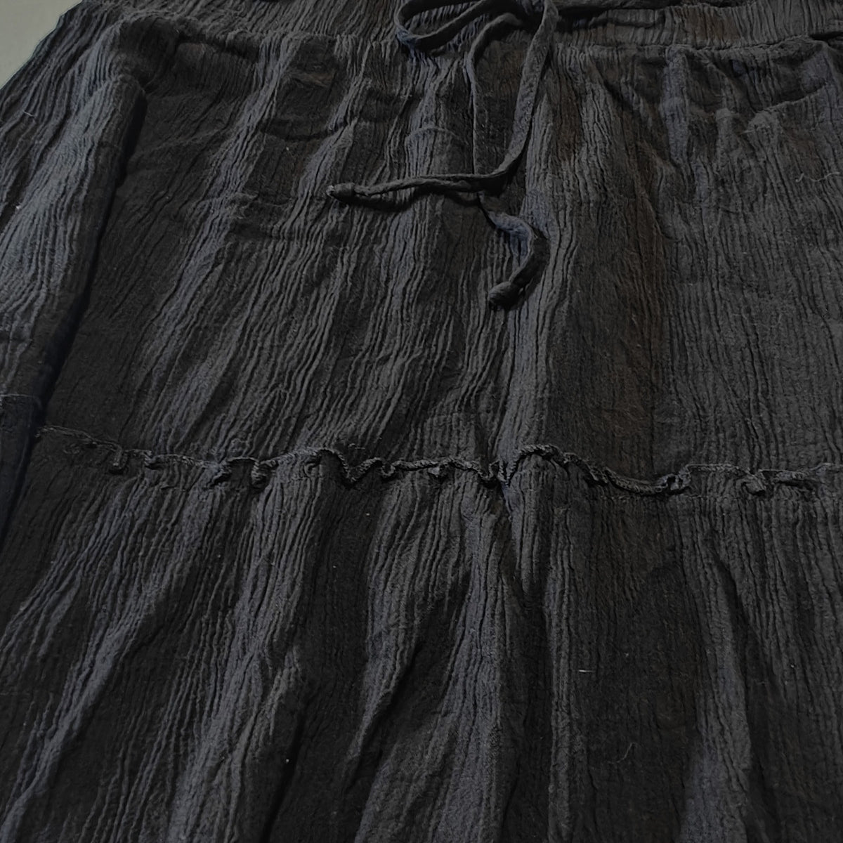 Black Tiered Mini Skirt