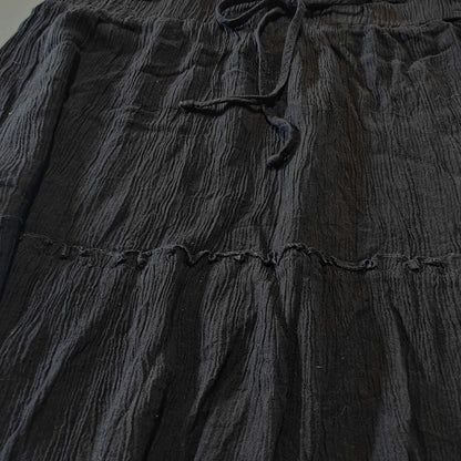 Black Tiered Mini Skirt