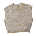Cream Cable Knit Sweater Vest