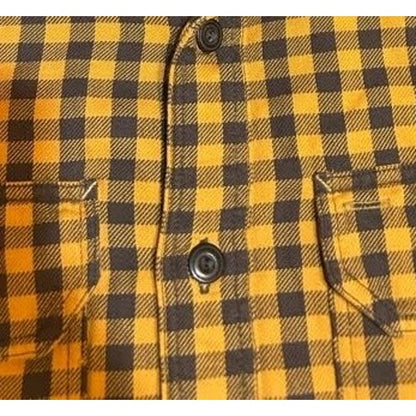 Yellow and Black Gingham Button Down Shirt