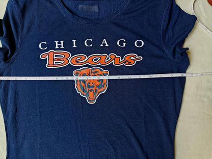 Navy Chicago Bears Fitted Logo T-Shirt