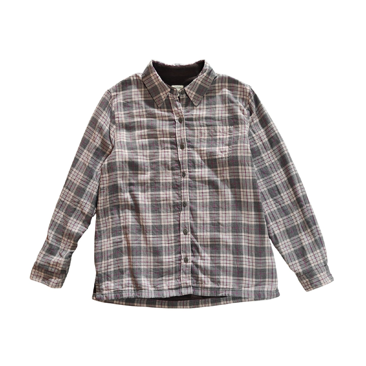 Plaid Fleece Lined Button Up Shirt Jacket