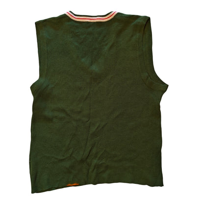 Vintage Green V-Neck Sweater Vest