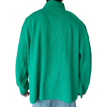 Green Quarter Zip Cotton Sweater