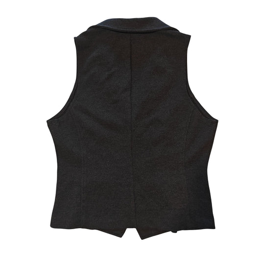 Stretch Black Tailored Vest