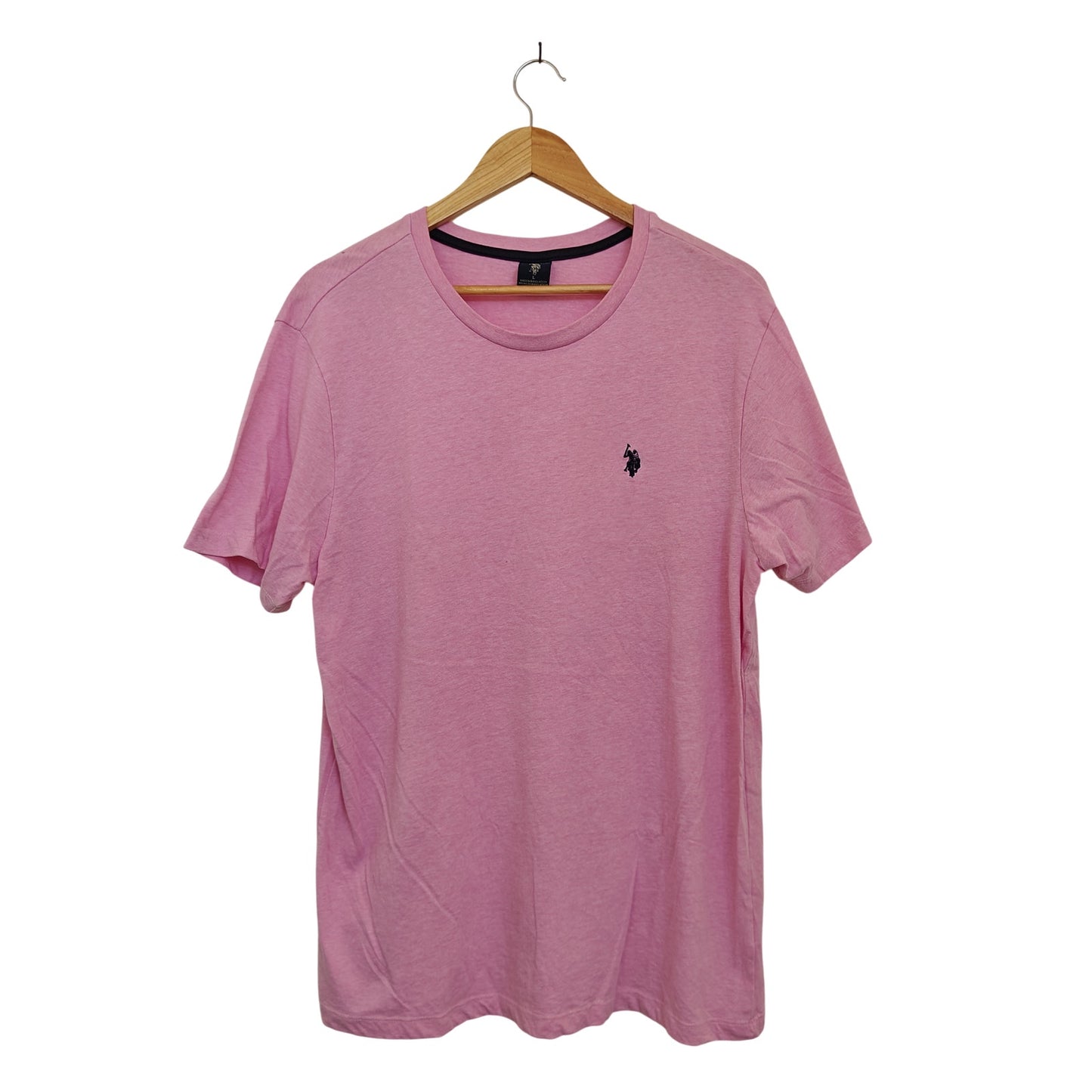 Pink Crewneck Logo Tee Shirt