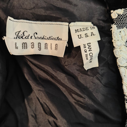 Vintage Black Velvet and Lace Dress with Bolero Jacket