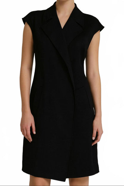 Black Sleeveless Duster