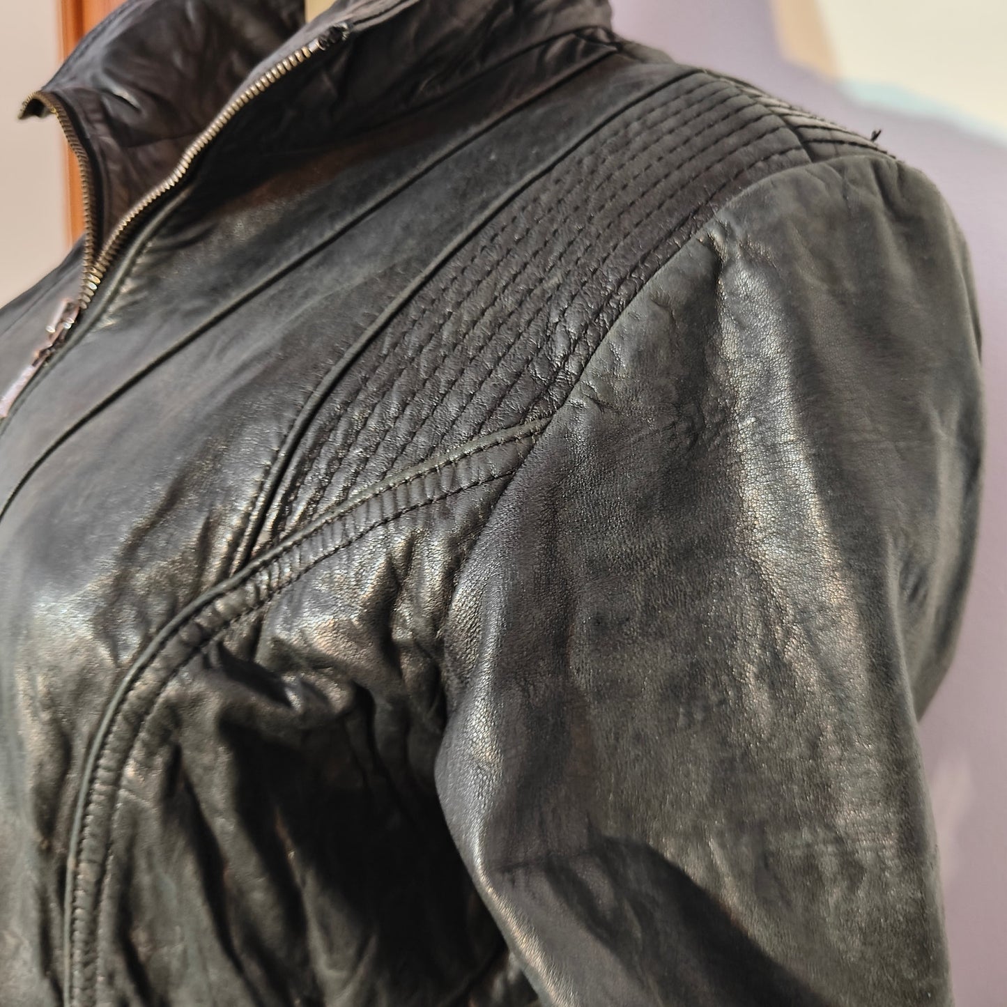 Black Leather Moto Jacket