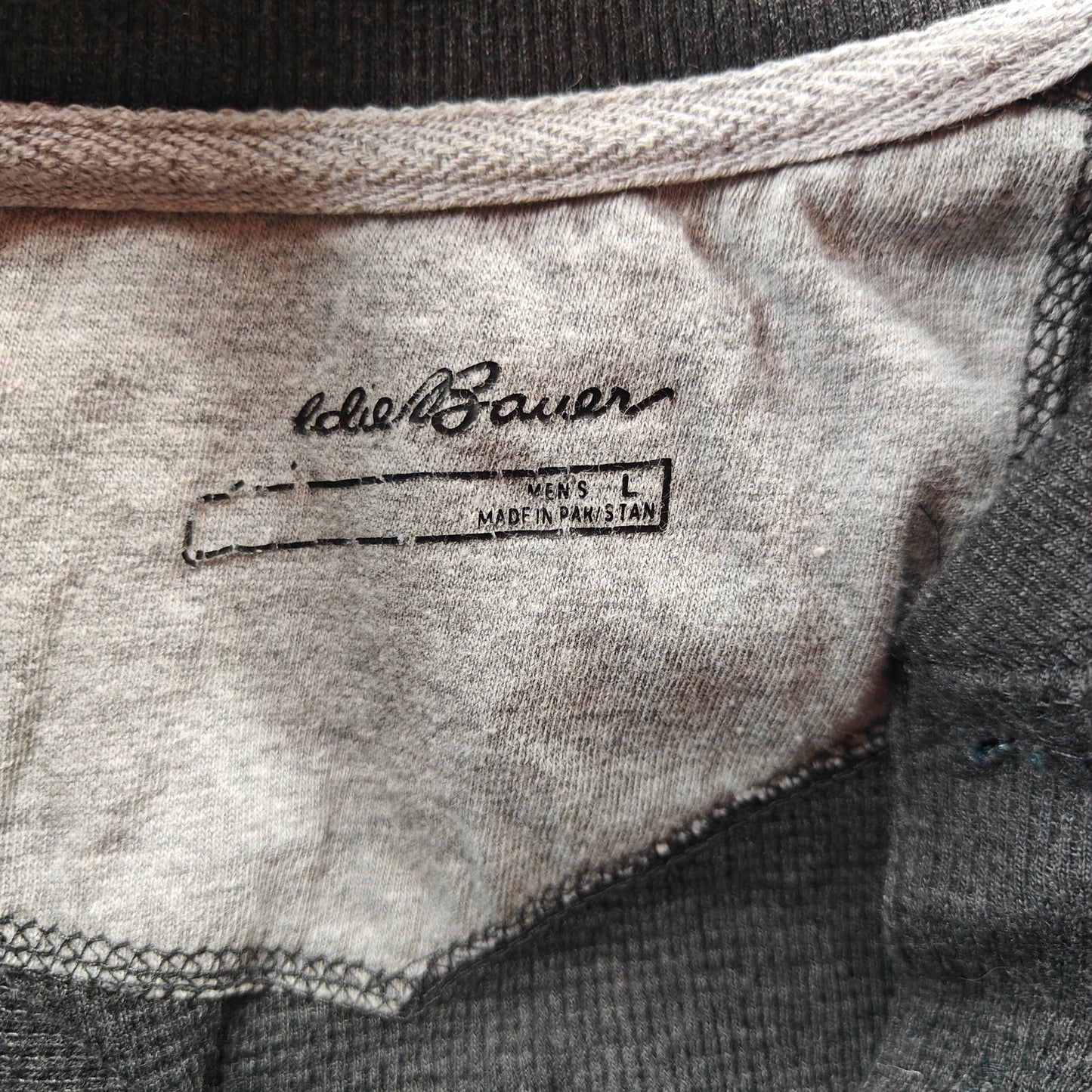 Gray Waffle Knit Long-Sleeve Henley