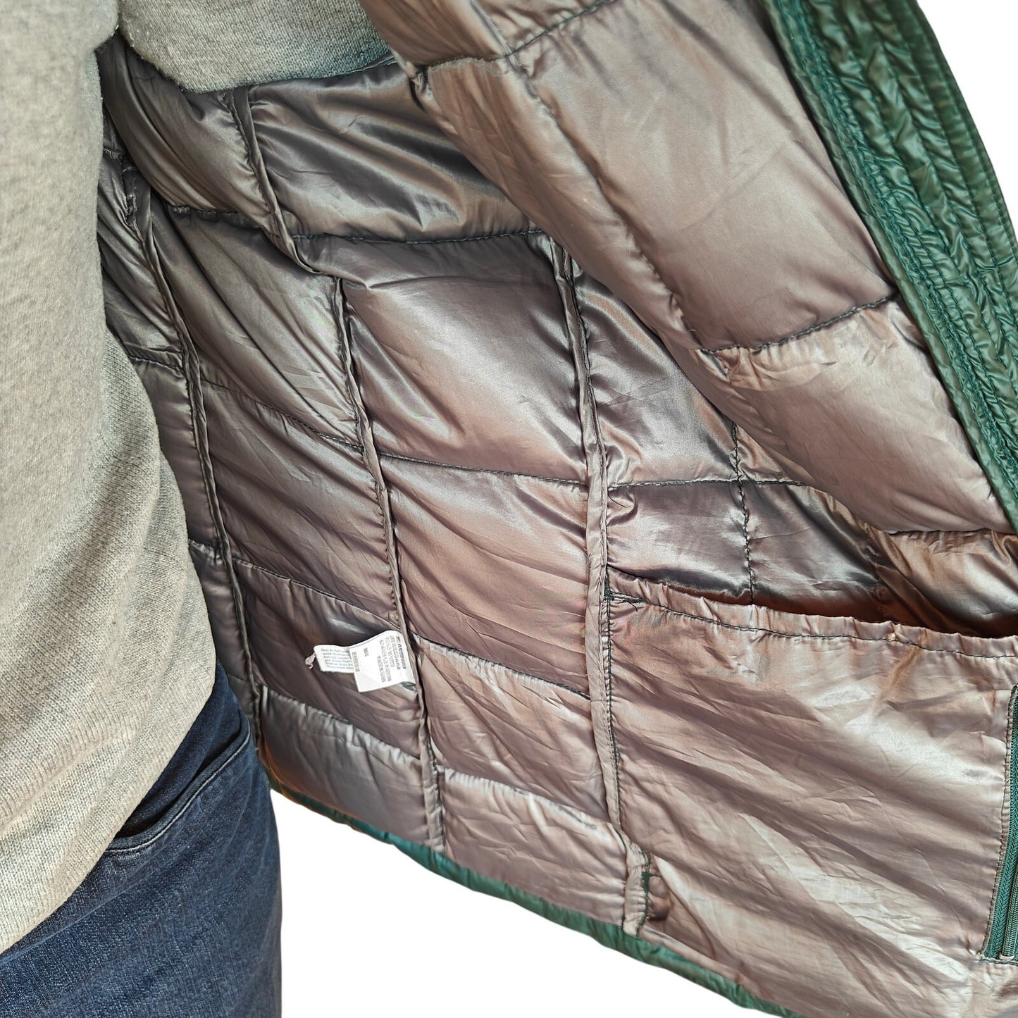 Green Packable Down Puffer Jacket