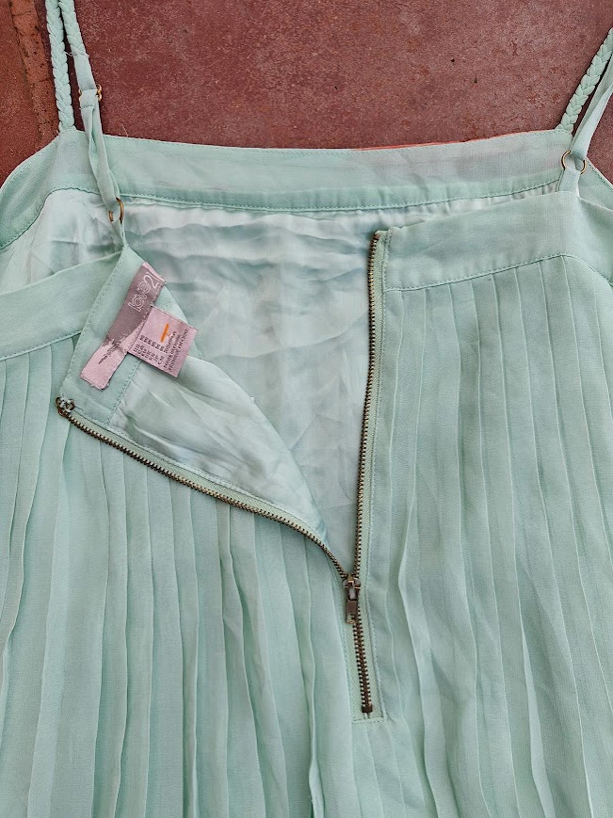 Mint Pleated Mini Dress