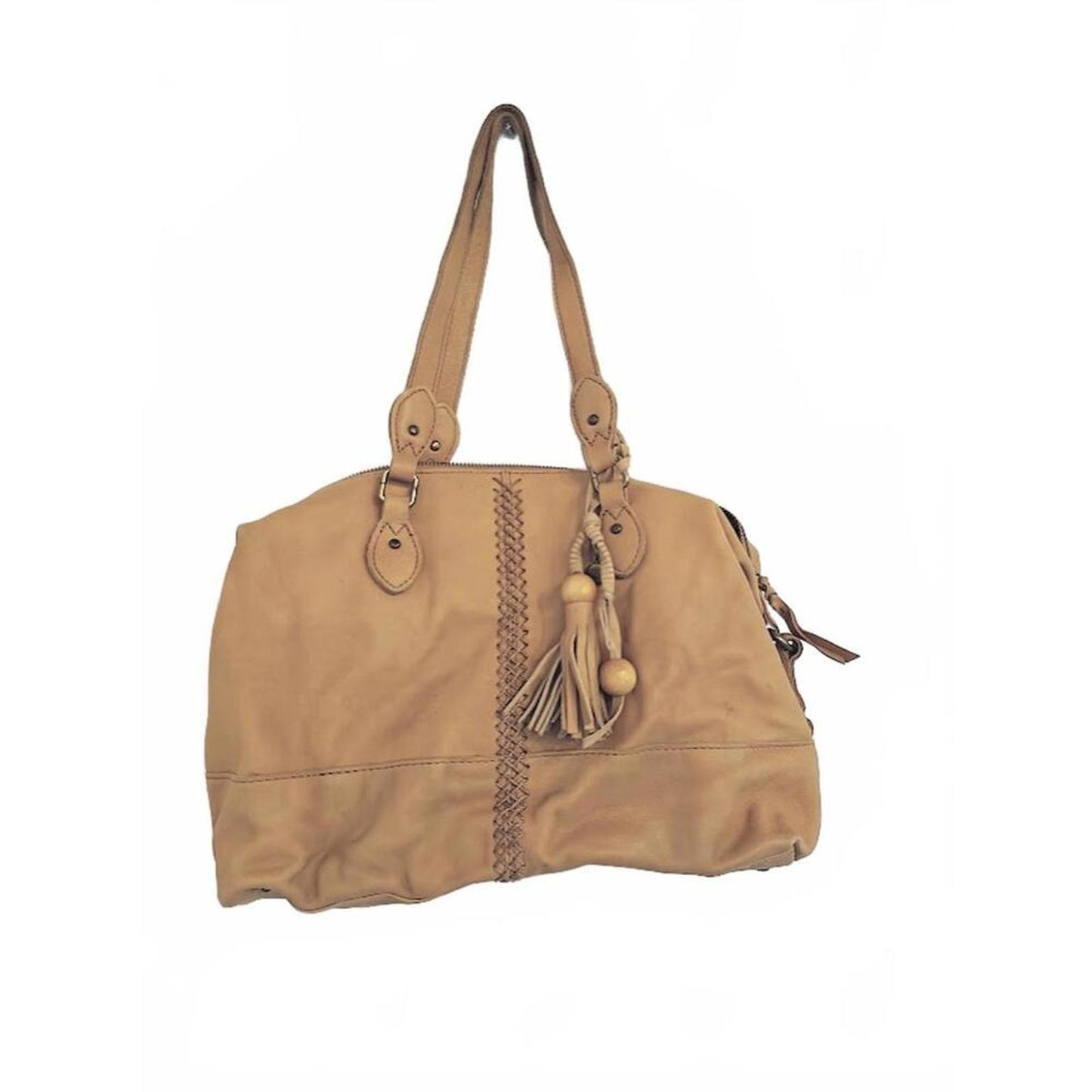The Sak Tan Laurel Canyon Satchel with Tassel Boho Hobo Purse