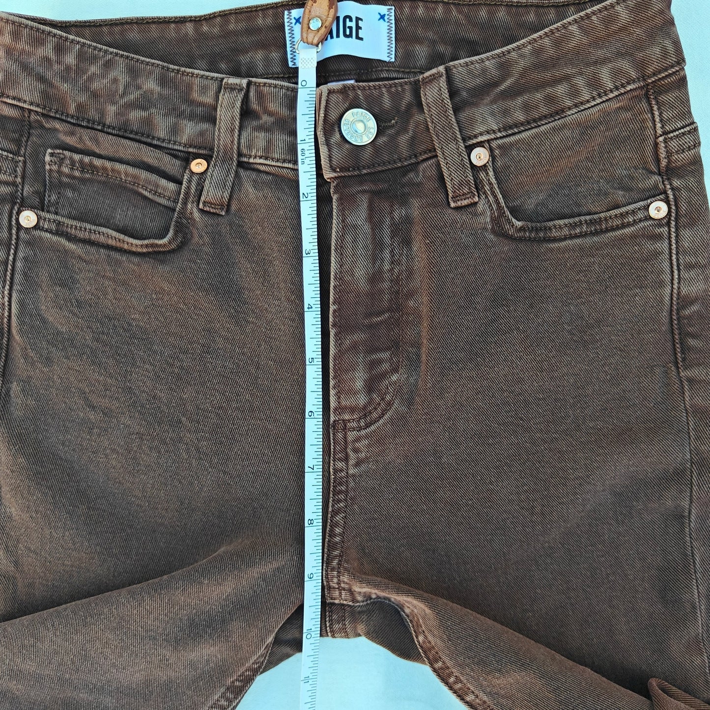 Brown Hoxton Slim High-Rise Skinny Jeans