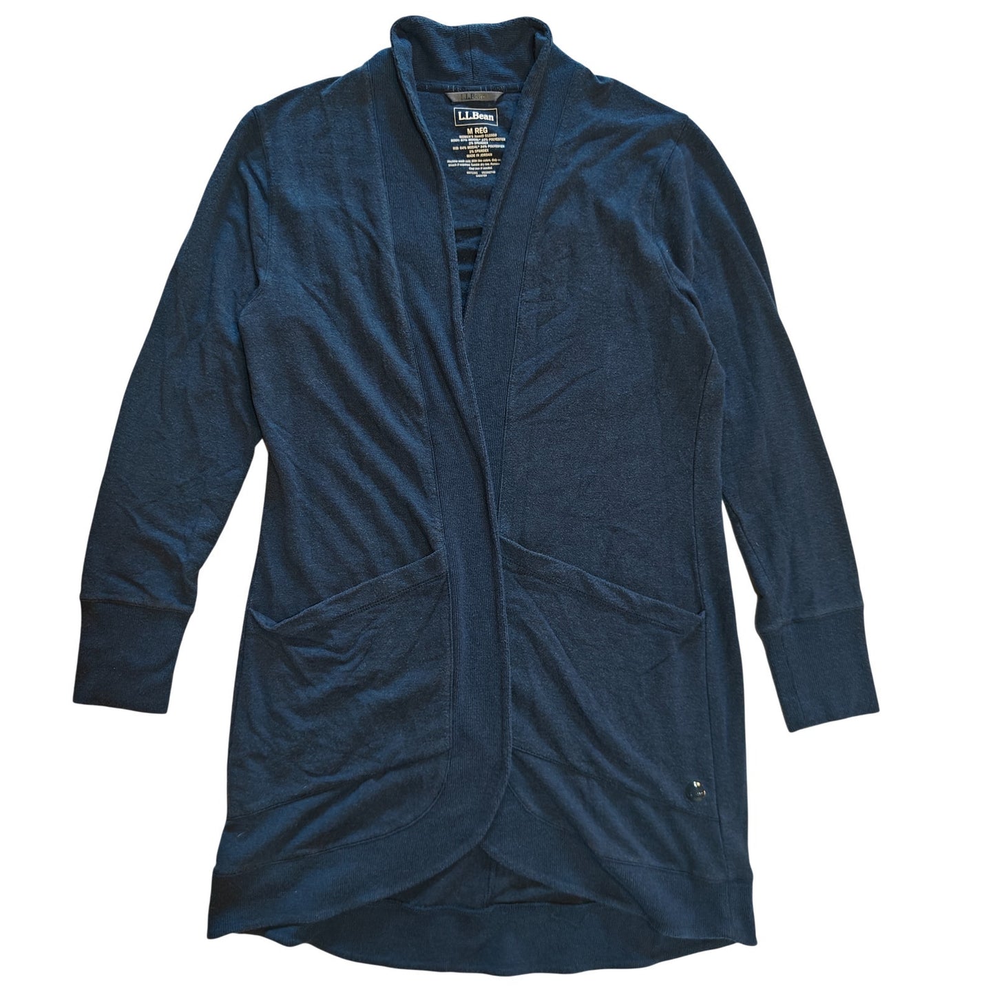 Navy Open Front Cardigan Sweater