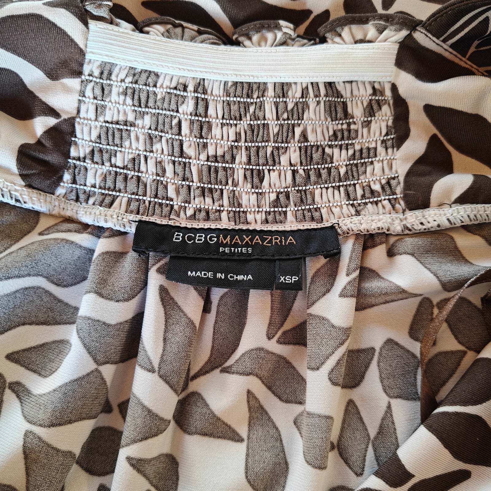 Brown Print Off the Shoulder Mini Dress