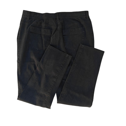 Black Straight Leg Mid Rise Jeans