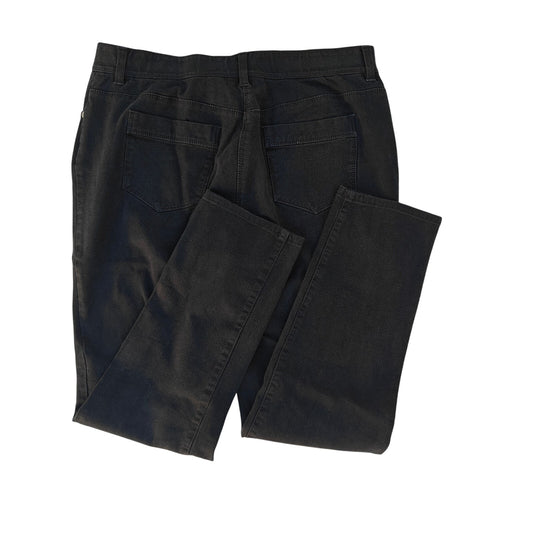 Black Straight Leg Mid Rise Jeans