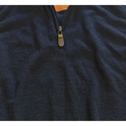 Navy Quarter Zip Sweater Vest