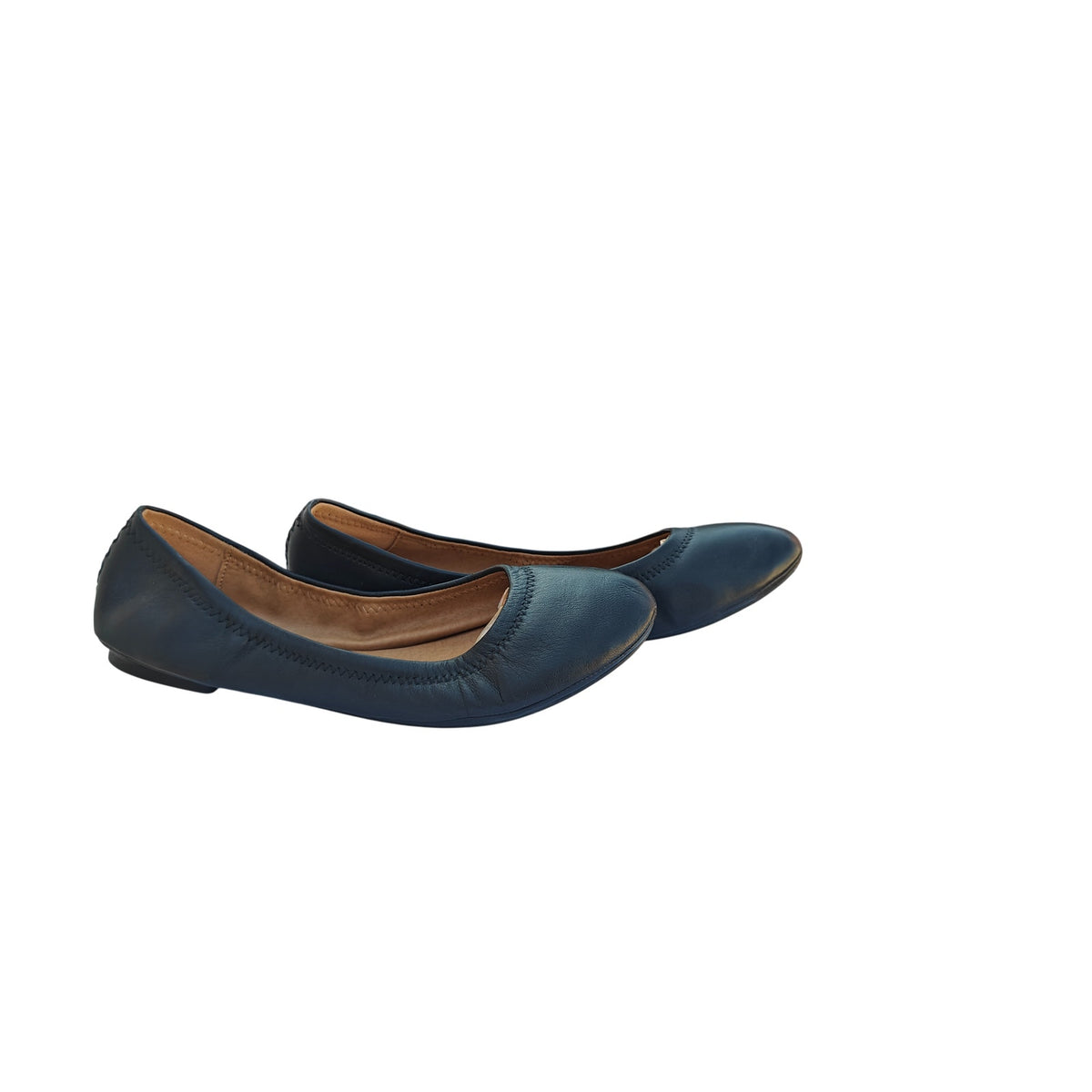 Emmie Black Leather Ballet Flats