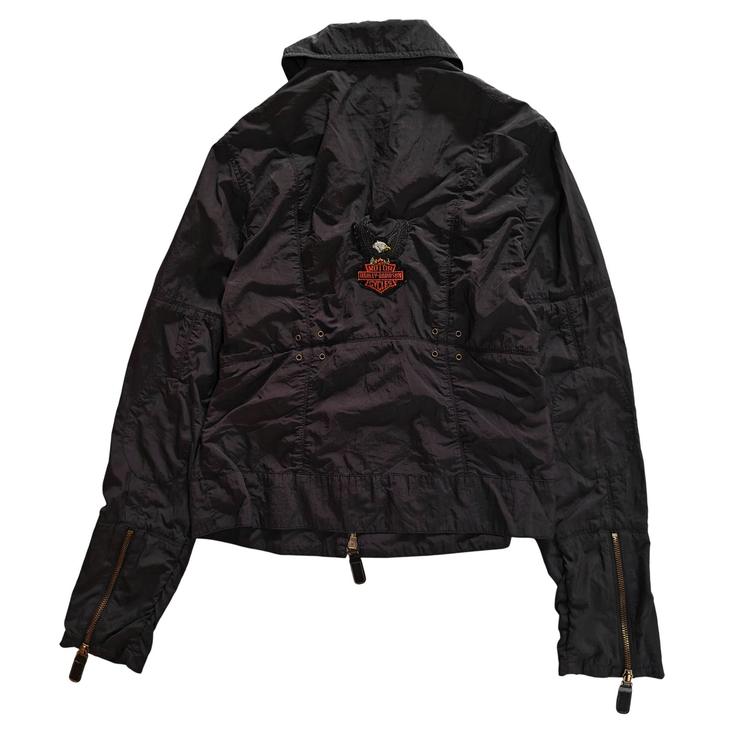 Black Harley Davidson Eagle Patch Jacket