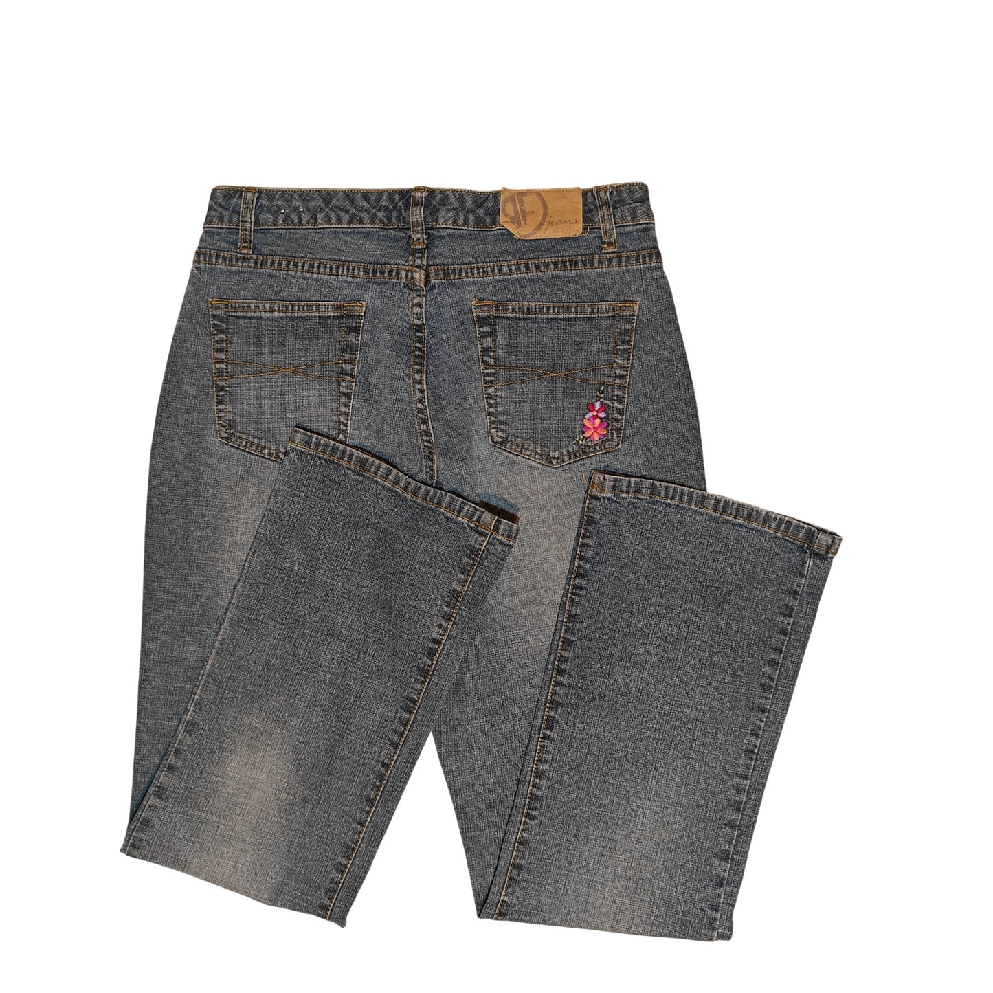 Floral Embroidered Bootcut Jeans