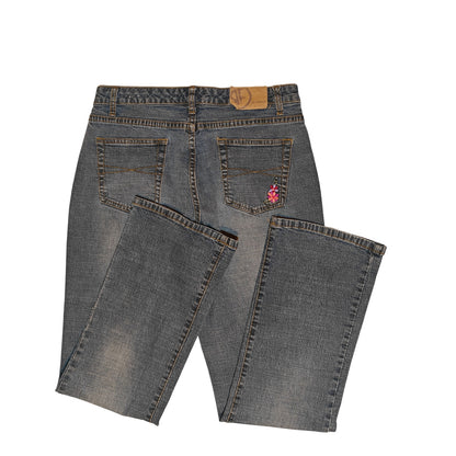 Floral Embroidered Bootcut Jeans