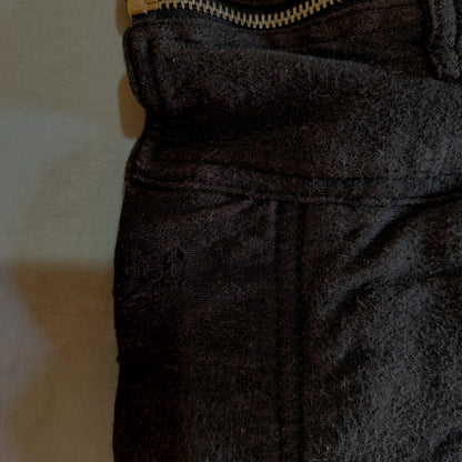 Black Sherpa-Lined Hooded Jacket