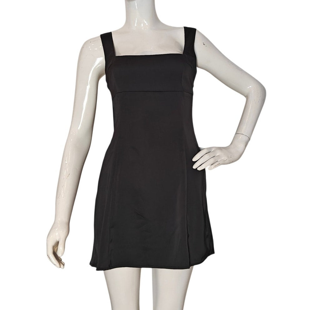 Black Mini Dress with Bow Tie Straps