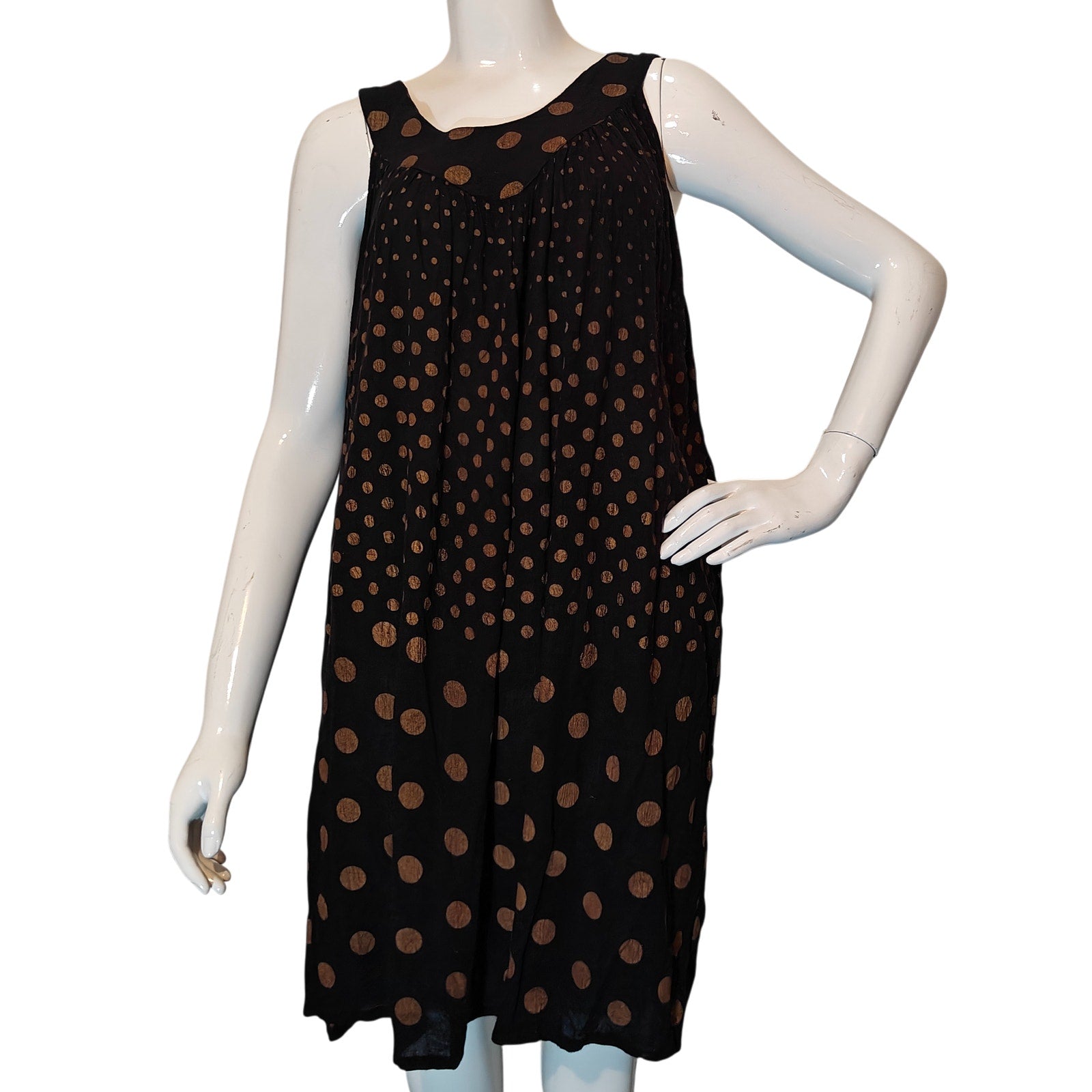 Black and Gold Polka Dot Dress