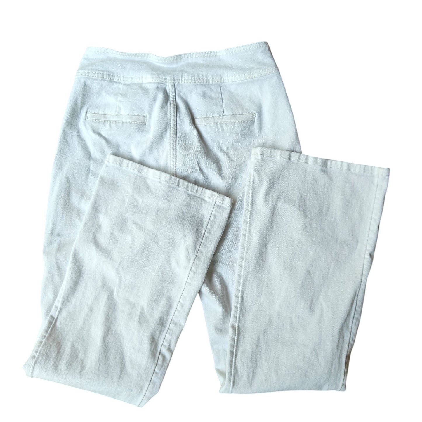 White High Rise Flare Jeans