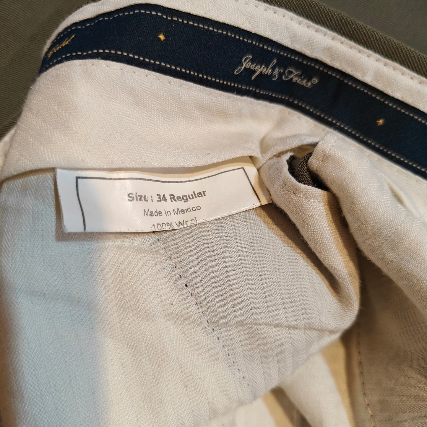 Khaki Wool Dress Pants Mens