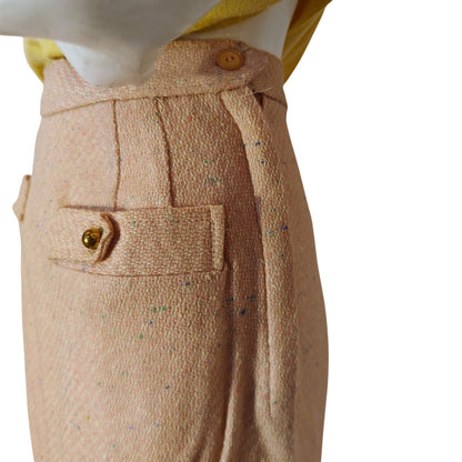 Vintage 70s Wool Tweed Midi Skirt