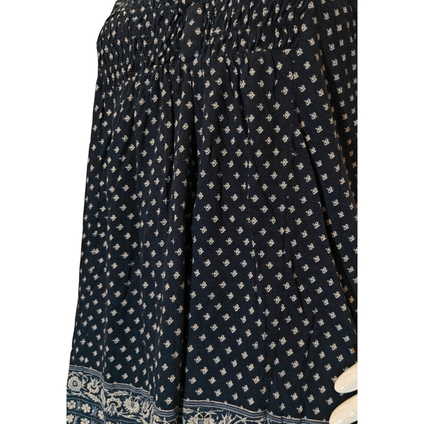 Navy Boho Print Sleeveless Top