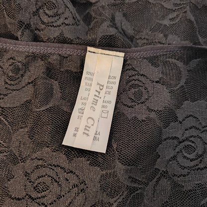 Black Lace Long-Sleeve Blouse