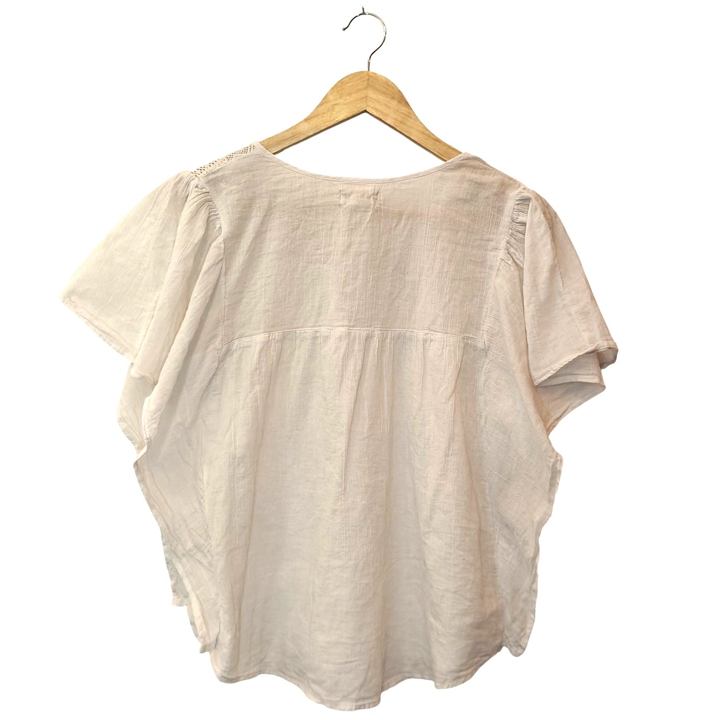 White Boho Peasant Top