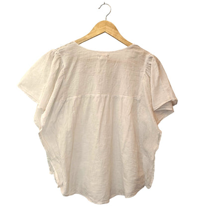 White Boho Peasant Top