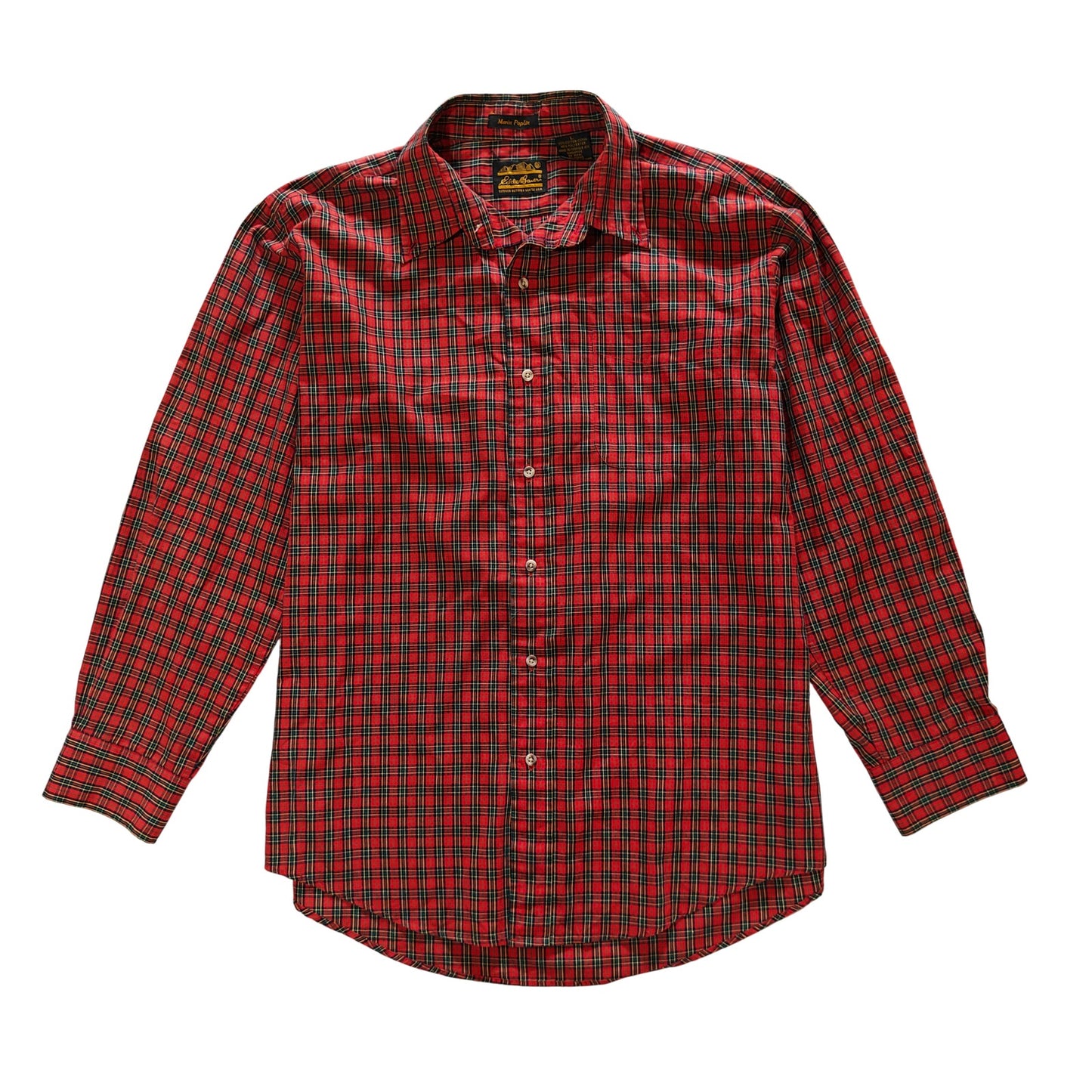 Marin Poplin Red Plaid Button Front Shirt