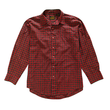 Marin Poplin Red Plaid Button Front Shirt