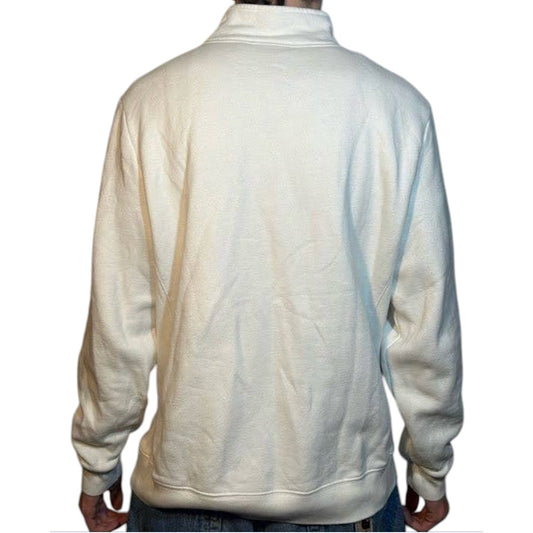 Cream Quarter Zip Fleece Pullover