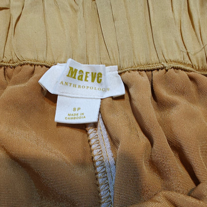 Gold Velvet Wide Leg Pants