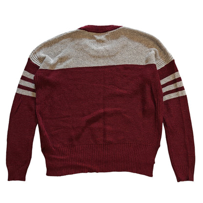 Burgundy Colorblock Sweater