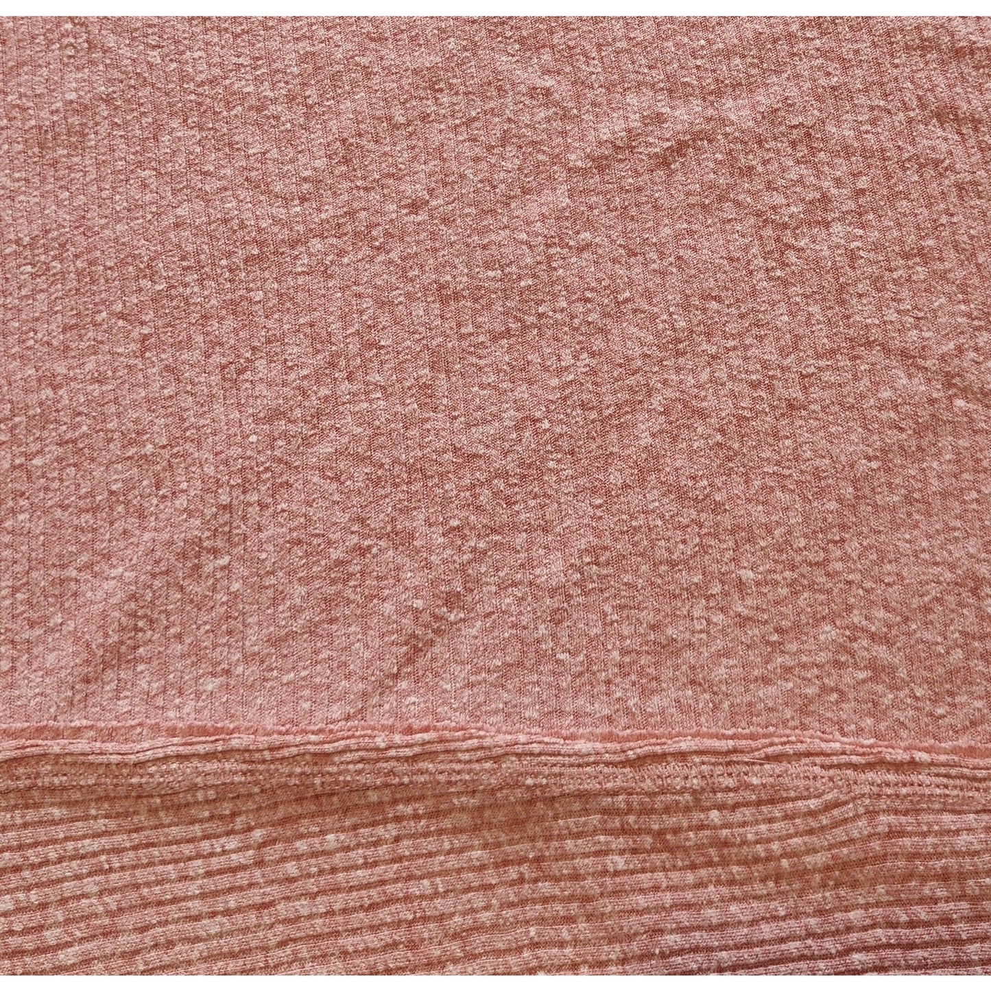 Pink Ribbed Cowl Neck Long-Sleeve Thermal Top